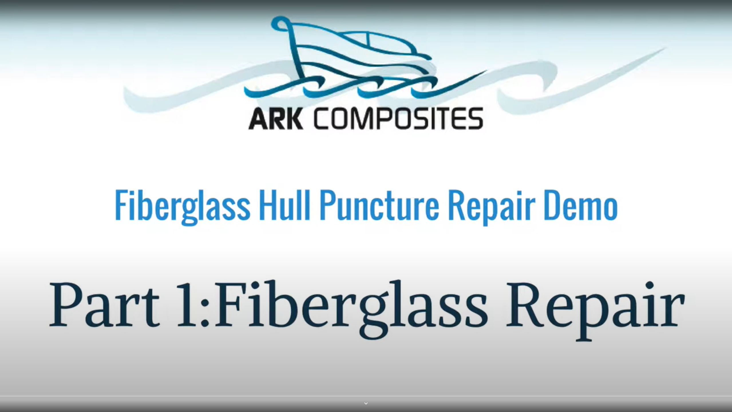 Load video: A short instruction video using our fiberglass repair kit to repair a fiberglass hull puncture.